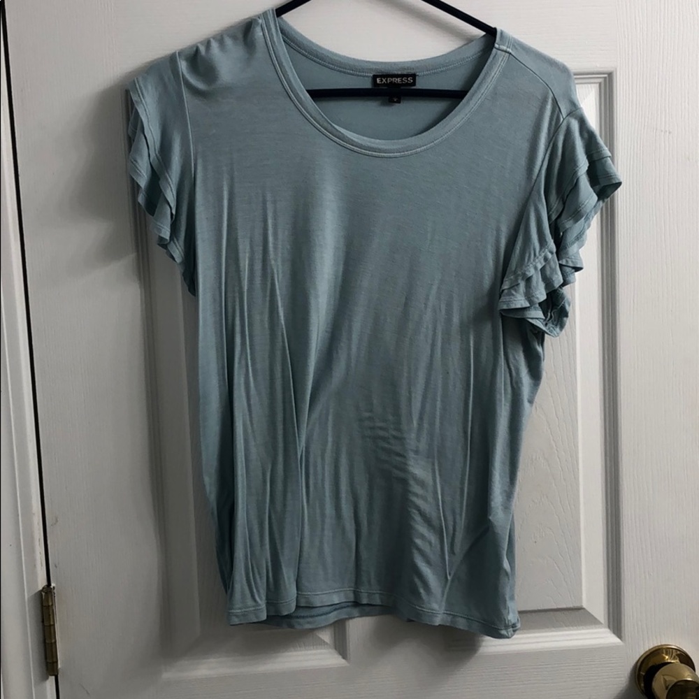 Express ruffle sleeve tee